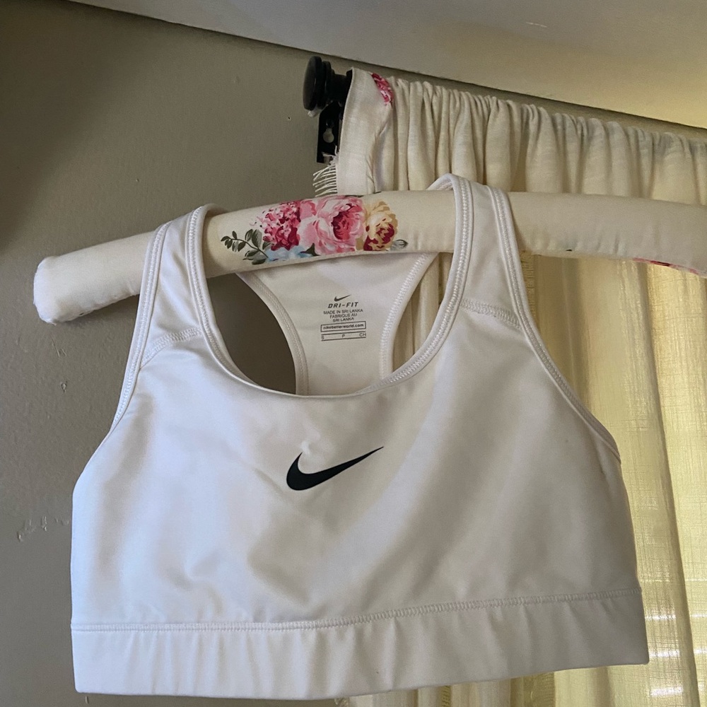 Nike Dri Fit White Sports Bra